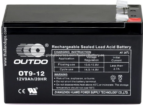 OUTDO battery 12V9Ah